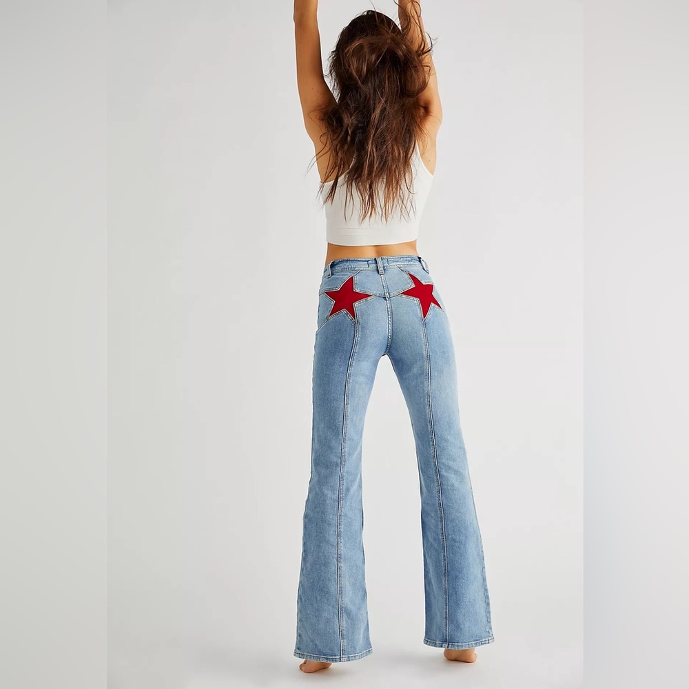 Free People Firecracker Flare High Rise Jeans